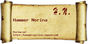 Hammer Norina névjegykártya
